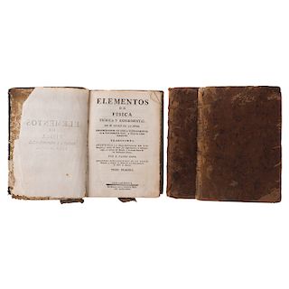 Fond, Sigaud de la. Elementos de Física Teórica y Experimental. Madrid: Imprenta Real, 1787. 8o. marquilla, XXX + 365;...