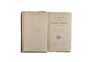 Silvestre, P. (Traduit). Reglement sur les Exercices de la Cavalerie Allemande du 16 Septembre 1895. Paris - Nancy: Berg...