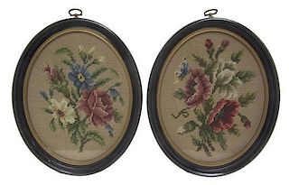 A Pair of American Needleworks, Height overall 10 1/2 inches.