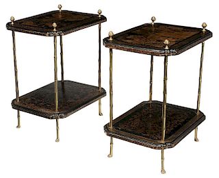 Pair Hollywood Regency Chinoisserie-