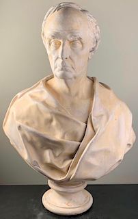 P.P. Caproni and Brothers Monumental Plaster Bust