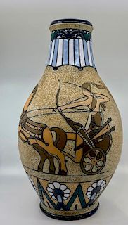 Czechoslovakia Amphora Greek Motif Vase