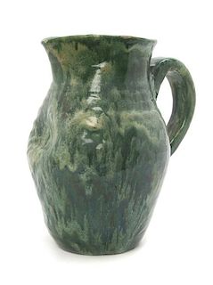 A French Stoneware Pitcher, Height 8 3/4 inches.