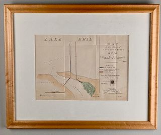 Antique Map of the Cuyahoga River, Ohio