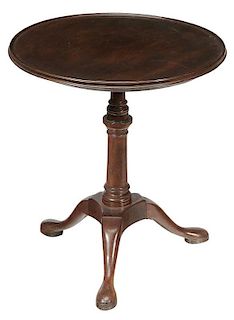 Queen Anne Mahogany Dish-Top Candle