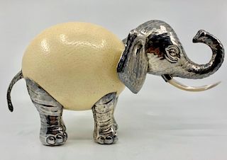 Attributed Anthony Redmile Elephant Sculpture in Silver