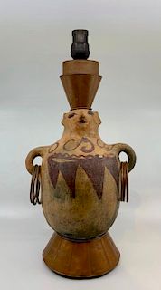 Pre Colombian Figural  Vessel Fitted as a Table Lamp
