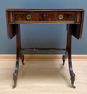 Small Drop-leaf Lamp Table