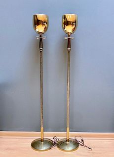 Pair of Floor Lamps, Parzinger Style