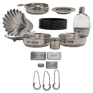 Thirteen Pieces English Silver and
