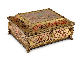 A Napoleon III Gilt Bronze Mounted Boulle Marquetry Box