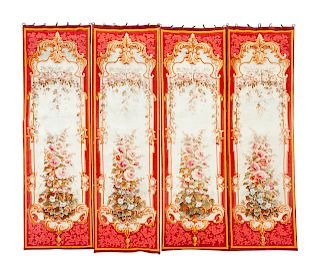Four French Aubusson Tapestry Panels