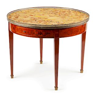 A Louis XVI Style Marquetry Bouillotte Table