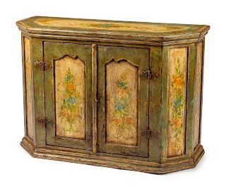 An Italian Painted Cabinet 19th Century
