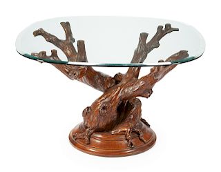 An Italian Grotto Style Carved Table