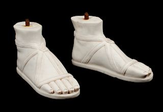 A Pair of Italian Marble Feet 