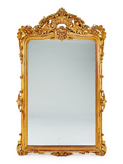 A Pair of Italian Carved Giltwood Mirrors
