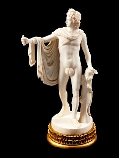An Italian Marble Figure of Apollo Belvedere