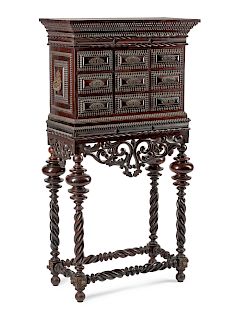 A Portuguese Rosewood Cabinet on Stand