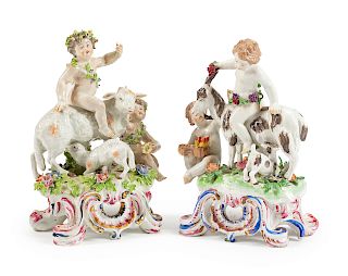 A Pair of Bow Porcelain Figures