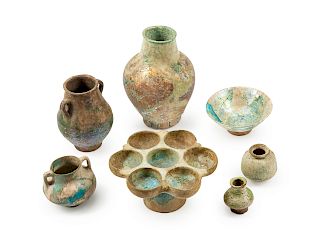Seven Persian Pottery Vessels