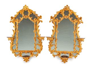 A Pair of George III Giltwood Mirrors