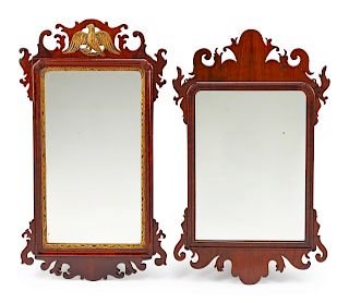 A George III Parcel Gilt Mahogany Mirror 