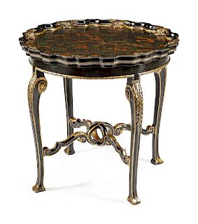 A George III Style Chinoiserie Decorated Table