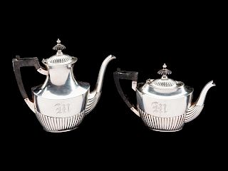 An American Silver Bachelor's Tea and Coffee Pot