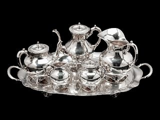 A Mexican Silver Six-Piece Tea and Coffee Service
