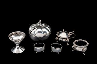 A Collection of Six Silver and Silver-Plate Table Articles
