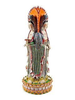 A Chinese Enameled Porcelain Figure