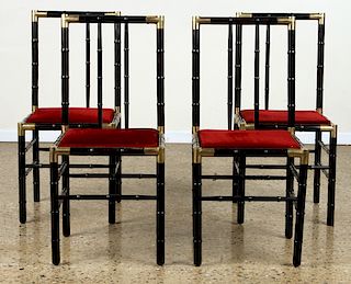 SET 4 BRONZE SIDE CHAIRS MANNER BILLY HAINES 1960
