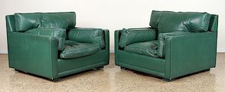 PAIR JACQUES ADNET STYLE LOUNGE CHAIRS C.1950