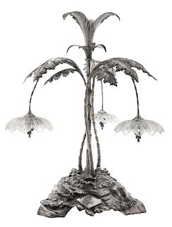 English Silver-Plate Palm Tree