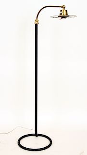 BRONZE AJUSTABLE FLOOR LAMP SNAKE FORM BASE C1950