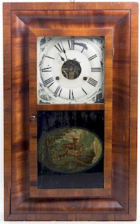 * An American Clock, Height 25 1/2 x width 15 1/4 x depth 4 inches.