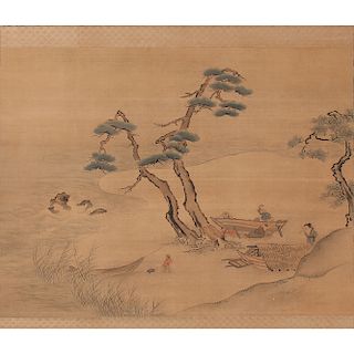 Japanese Tea House Scroll in Original Mount