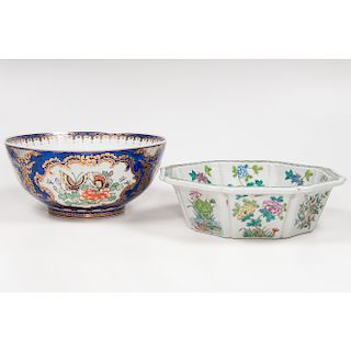 Chinese Porcelain Punch Bowl and Planter
