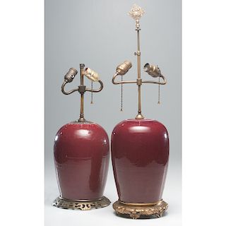 Chinese Oxblood Lamps