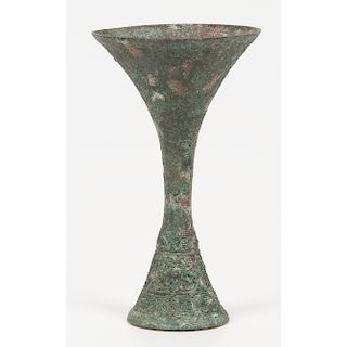 Shang Dynasty Bronze Gu Vessel