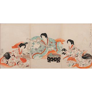 Toyohara Chikanobu (Japanese, 1838-1912) Woodcut, Plus