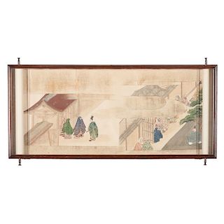 Japanese Watercolor Temple Scrolls 