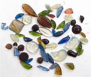 A Collection of Glass Fragments, Height of average fragment 2 inches.