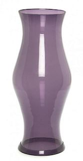 An Amethyst Glass Shade, Height 17 1/2 inches.