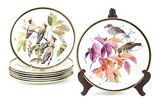 A Collection of Eight Audubon Plates. Diameter of each 10 3/4 inches.