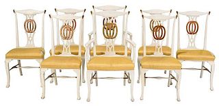 Set of Eight Neoclassical Style Dining Chairs