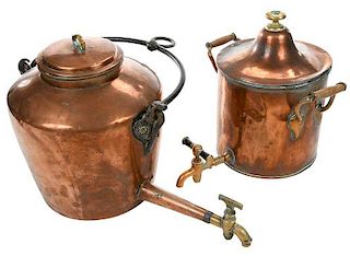 Two Copper Water Dispensers