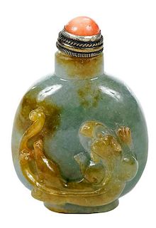 Chinese Jadeite Snuff Bottle
