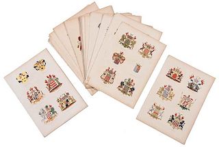 Group of Heraldic Crest Prints